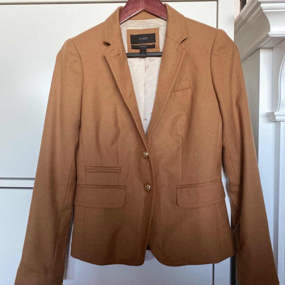 J.crew tan Schoolboy blazer size 00